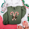Candy Cane Christmas Graphic Tee and Sweatshirt - Maple Row Boutique