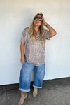 PREORDER: Joey V-Neck Washed Cotton Boyfriend Tee - Maple Row Boutique