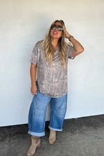 PREORDER: Joey V-Neck Washed Cotton Boyfriend Tee - Maple Row Boutique