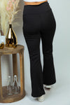 Flare Yoga Pants in Black - Maple Row Boutique 