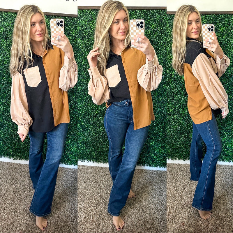 Queen of the Block Button Up - Maple Row Boutique 