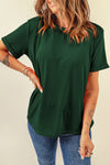 Round Neck Short Sleeve T-Shirt - Maple Row Boutique 