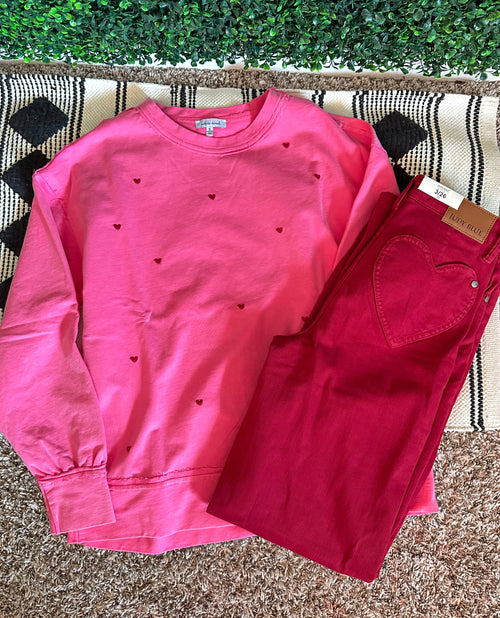 Eat Your Heart Out CrewneckPullover - Maple Row Boutique