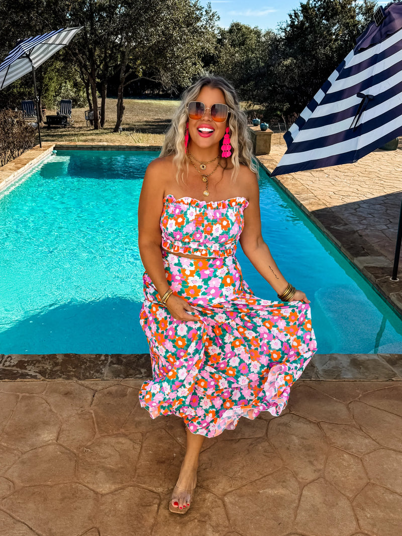PREORDER: Amalfi Blooms Swim Set - Maple Row Boutique