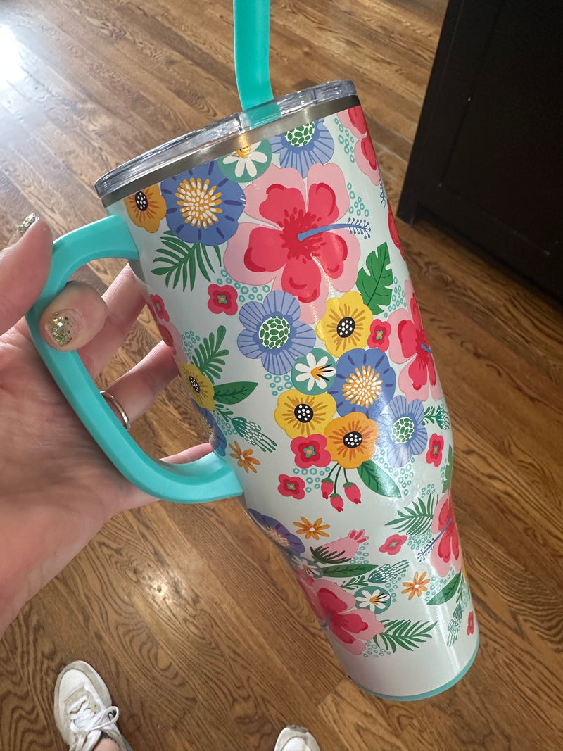 Spring Floral Swig 40oz - Maple Row Boutique