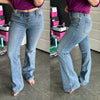 Mid Rise Button Fly Bootcut Judy Blue Jeans In Vintage Wash - Maple Row Boutique 