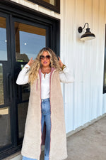 PREORDER: Reversible Sherpa Puffer Vest - Maple Row Boutique