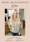 Big Sky Country Waffle Knit Top In Apricot - Maple Row Boutique 