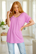 Absolute Favorite V-Neck Top in Orchid - Maple Row Boutique 