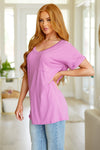 Absolute Favorite V-Neck Top in Orchid - Maple Row Boutique 