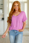 Absolute Favorite V-Neck Top in Orchid - Maple Row Boutique 