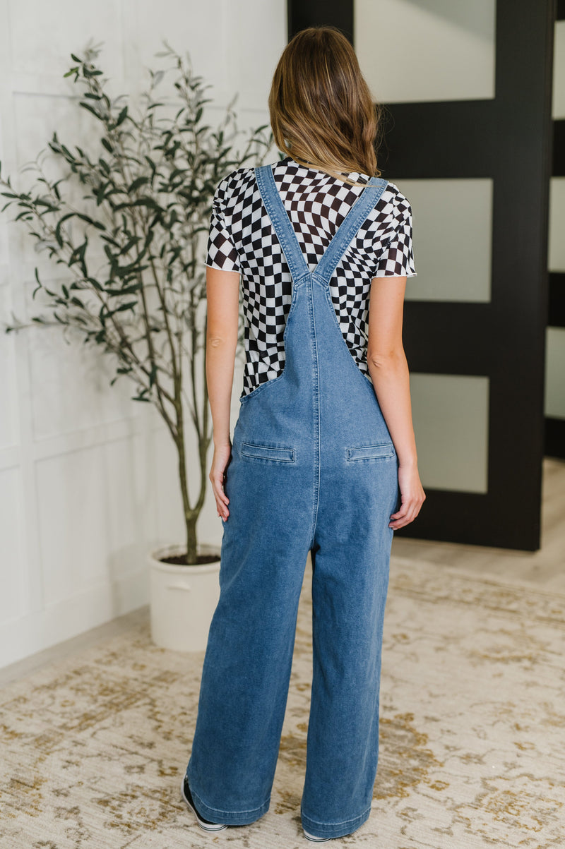 PREORDER: Adjustable Chambray Overalls - Maple Row Boutique