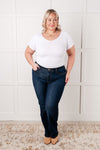 Alaina High Rise Classic Straight Jeans - Maple Row Boutique