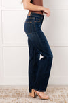 Alaina High Rise Classic Straight Jeans - Maple Row Boutique