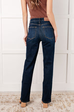 Alaina High Rise Classic Straight Jeans - Maple Row Boutique