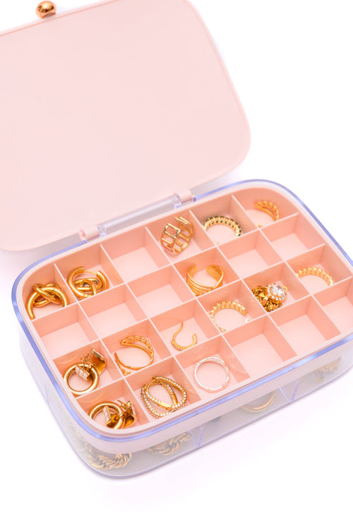 All Sorted Out Jewelry Storage Case in Pink - Maple Row Boutique 