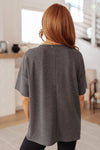 Always Enough Graphic Tee in Charcoal - Maple Row Boutique