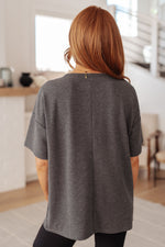 Always Enough Graphic Tee in Charcoal - Maple Row Boutique
