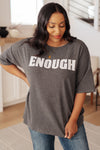 Always Enough Graphic Tee in Charcoal - Maple Row Boutique