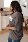 Always Enough Graphic Tee in Charcoal - Maple Row Boutique
