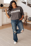 Always Enough Graphic Tee in Charcoal - Maple Row Boutique
