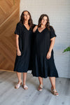 Always Learning Dolman Sleeve Dress in Black - Maple Row Boutique 