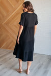 Always Learning Dolman Sleeve Dress in Black - Maple Row Boutique 