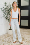 Alyse Mid Rise Destroy & Fray Hem Bootcut - Maple Row Boutique