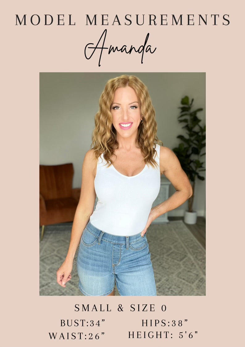 Lisa High Rise Control Top Wide Leg Crop Jeans in Sky Blue - Maple Row Boutique 