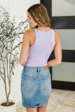 Any Time, Any Place Bodysuit in Lavender - Maple Row Boutique