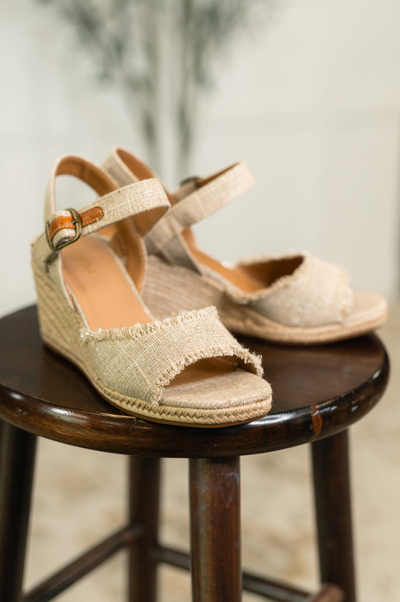 Arnold Natural Linen Wedges - Maple Row Boutique
