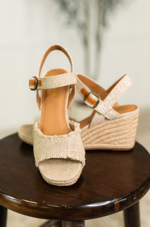 Arnold Natural Linen Wedges - Maple Row Boutique