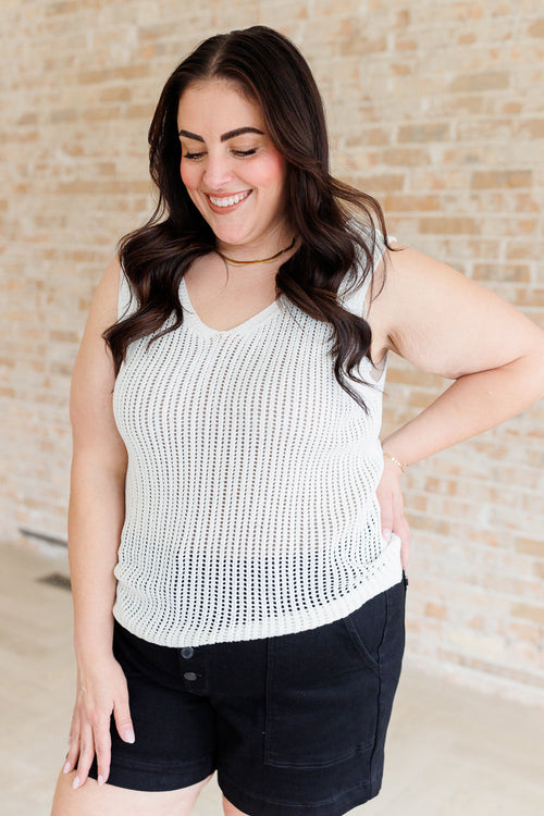 As It Was V-Neck Sweater Tank - Maple Row Boutique