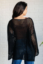 Ask Anyway Fishnet Sweater - Maple Row Boutique 