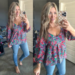 No Questions Asked Floral Top - Maple Row Boutique 
