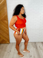Bermuda Stripe Bottoms in Red - Maple Row Boutique