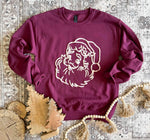 Santa Puff Ink Neutrals Sweatshirt