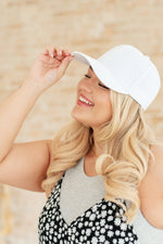 Basic Babe Ball Cap in White - Maple Row Boutique 
