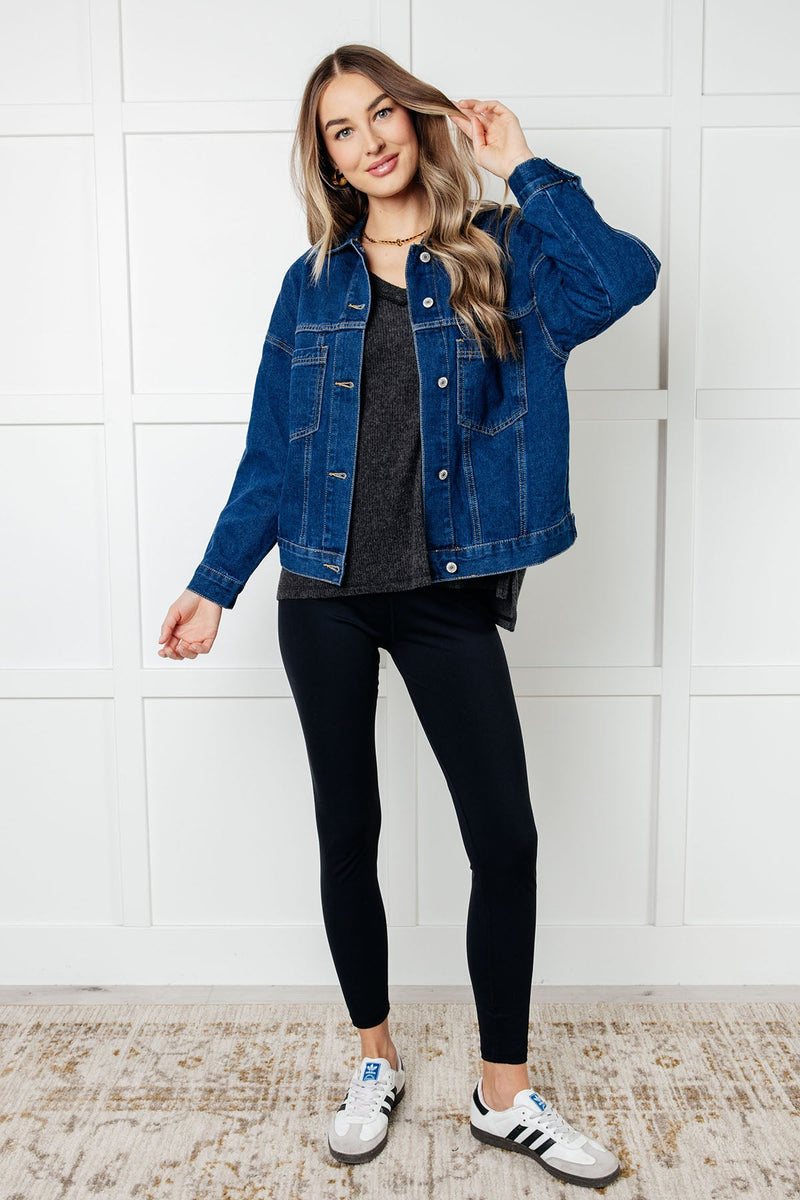 Basically Freezing Brushed Hacci Top in Black - Maple Row Boutique
