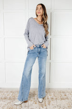 Basically Freezing Brushed Hacci Top in Heather Grey - Maple Row Boutique