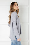 Basically Freezing Brushed Hacci Top in Heather Grey - Maple Row Boutique