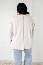 Basically Freezing Brushed Hacci Top in Sand Beige - Maple Row Boutique