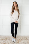 Basically Freezing Brushed Hacci Top in Sand Beige - Maple Row Boutique