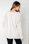 Basically Freezing Brushed Hacci Top in Sand Beige - Maple Row Boutique