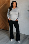 Basically Perfect Brushed Microfiber Tee in Light Grey - Maple Row Boutique 