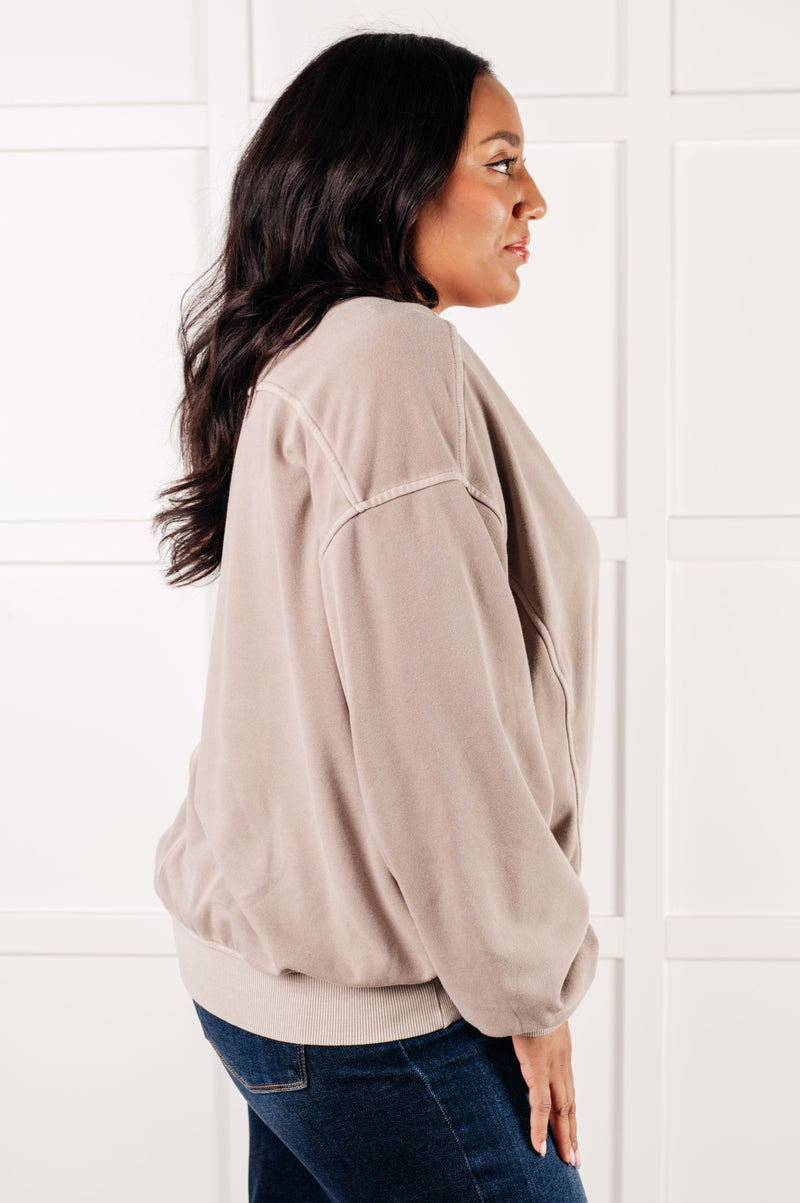 Beyond the Basics Pullover in Ash Mocha - Maple Row Boutique