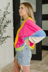 Blockbuster Color Block Pullover in Bright - Maple Row Boutique