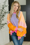 Blockbuster Color Block Pullover in Muted - Maple Row Boutique