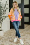 Blockbuster Color Block Pullover in Muted - Maple Row Boutique