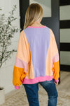 Blockbuster Color Block Pullover in Muted - Maple Row Boutique
